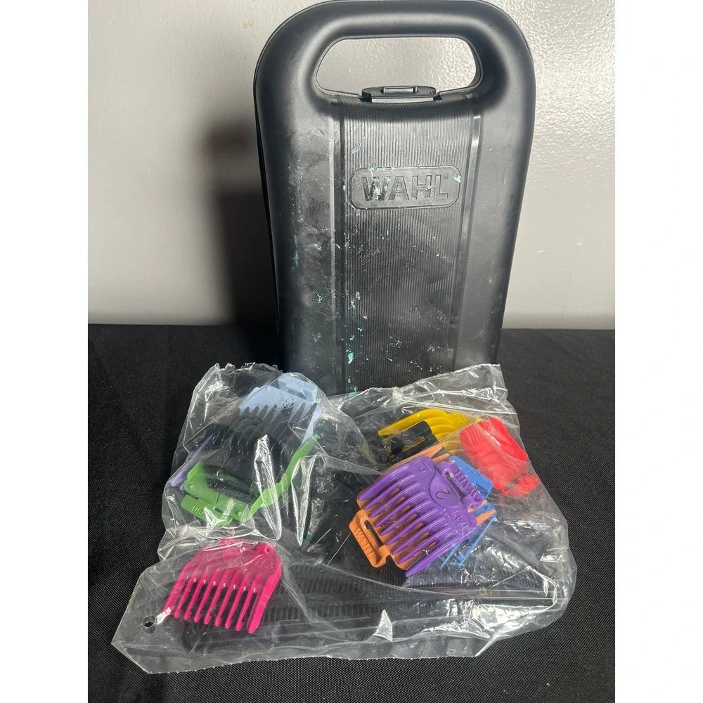 Wahl and Andis Corded Hair Clipper Set with Color Coded Guards and Case